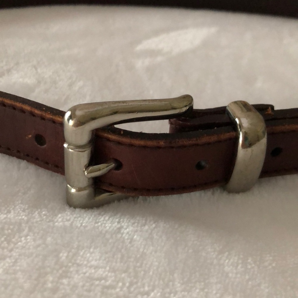 Brown leather belt